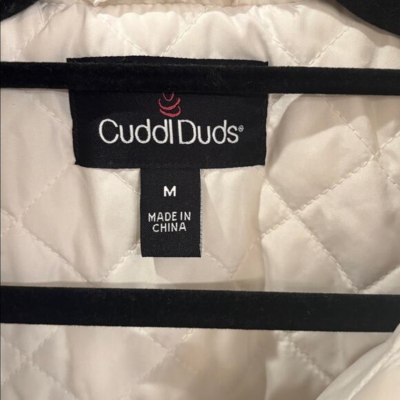 Cuddl Duds Cream Sherpa Oversized Bomber Jacket Size M - Picture 9 of 9
